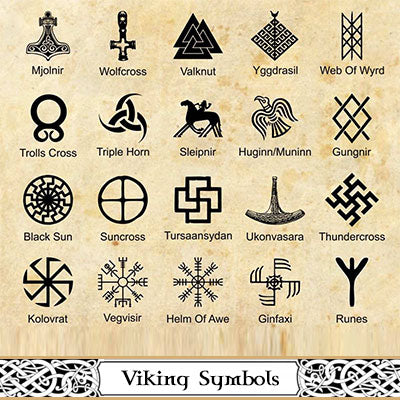 Símbolos emocionantes vikingos