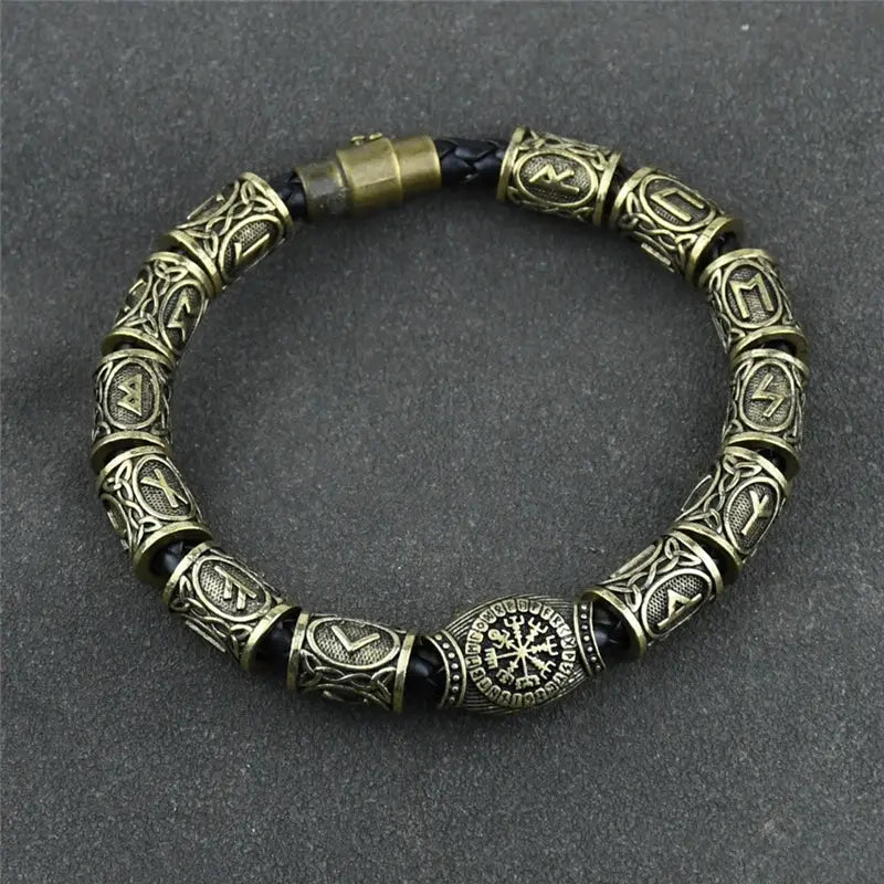 Unisex Viking Runic Charm Bracelet - Unique Nordic Jewelry Viking Heritage Store