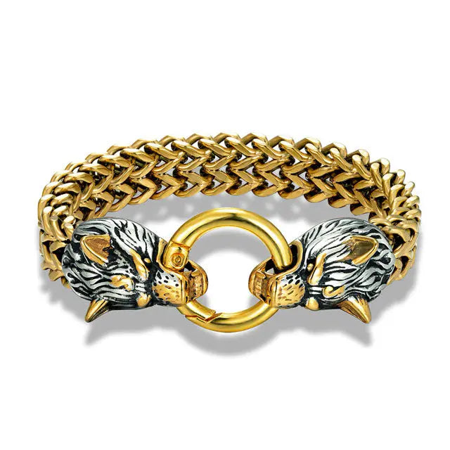 Fenrir Wolf Bracelet - Viking Heritage Store