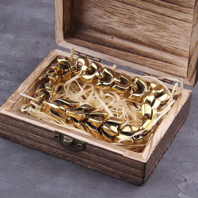 Gold Ouroboros Bracelet - Viking Heritage Store