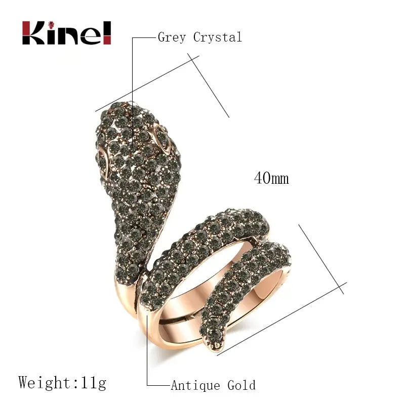 Jörmungand Diamond Ring - Viking Heritage Store