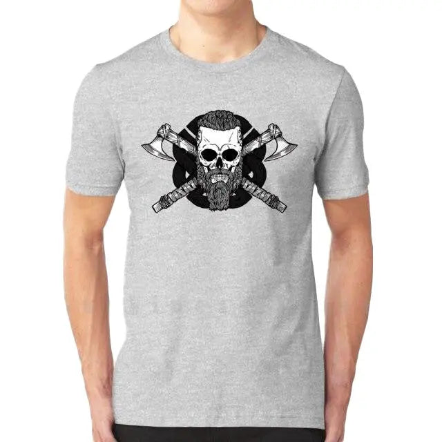 Nordic Bearded Viking Skull Shirt - Viking Heritage Store