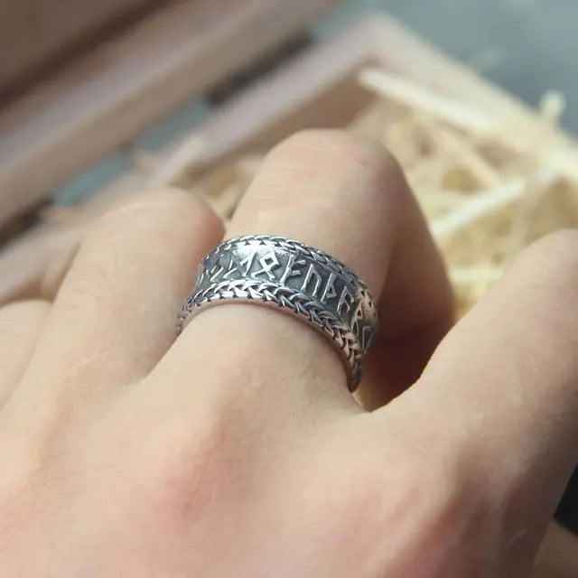Nordic Runes Ring - Viking Heritage Store