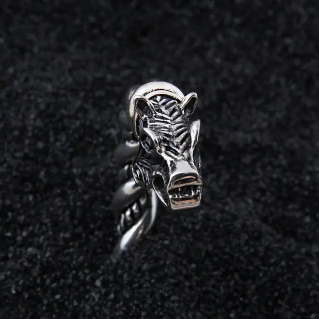 Silver Fenrir Arm Ring - Viking Heritage Store
