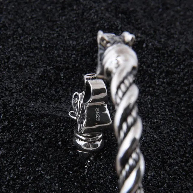 Silver Fenrir Arm Ring - Viking Heritage Store