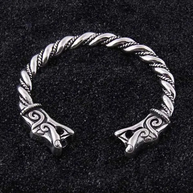 Silver Jormungand Arm Ring - Viking Heritage Store