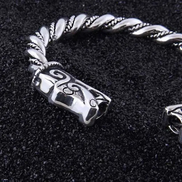 Silver Jormungand Arm Ring - Viking Heritage Store