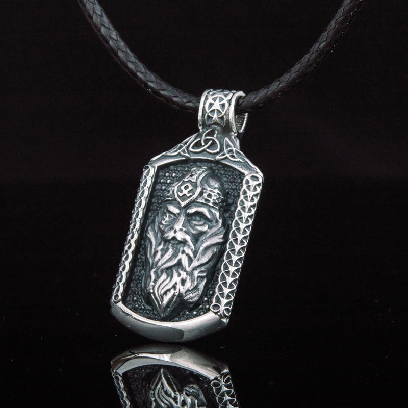 Silver Odin Necklace - Viking Heritage Store