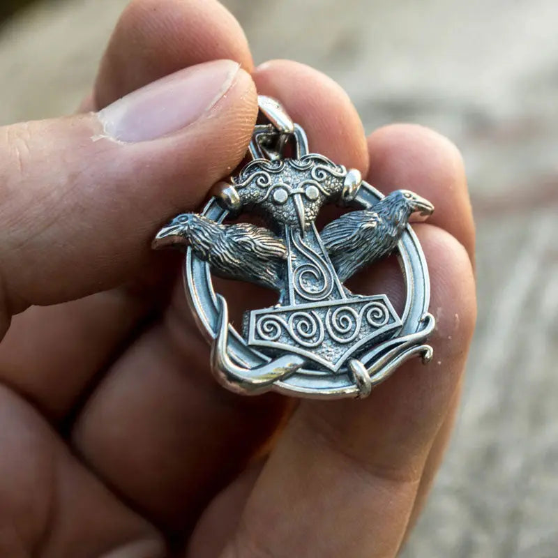 Silver Thor's Hammer Necklace - Viking Heritage Store