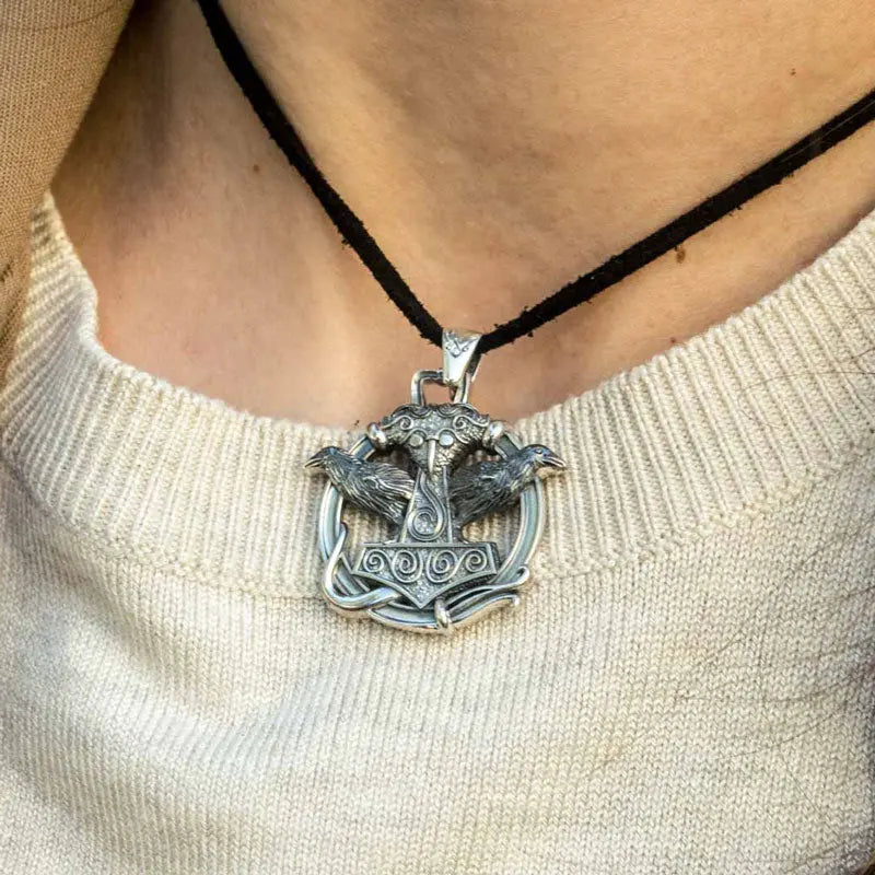 Silver Thor's Hammer Necklace - Viking Heritage Store