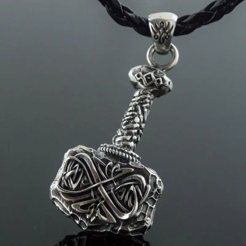 Silver Thor's Hammer Pendant - Viking Heritage Store
