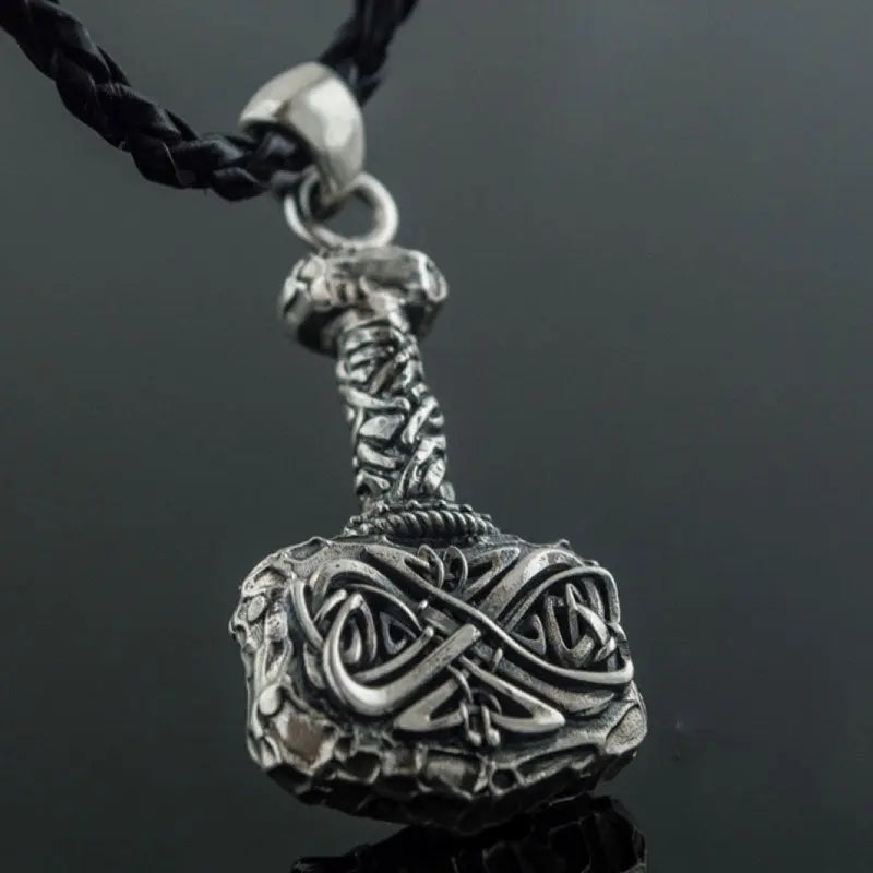 Silver Thor's Hammer Pendant - Viking Heritage Store
