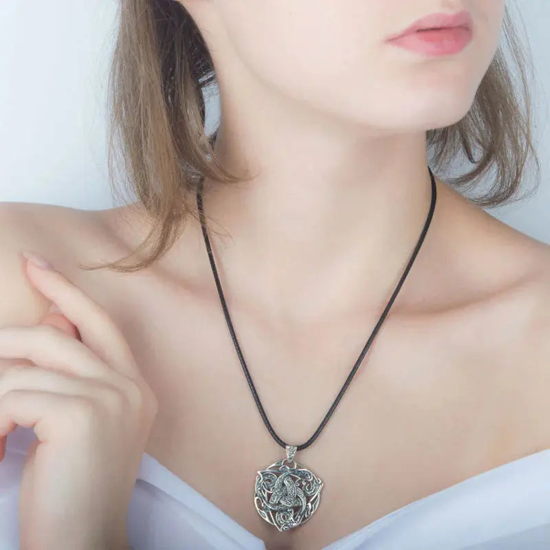 Triple Horn Necklace (Silver) - Viking Heritage Store