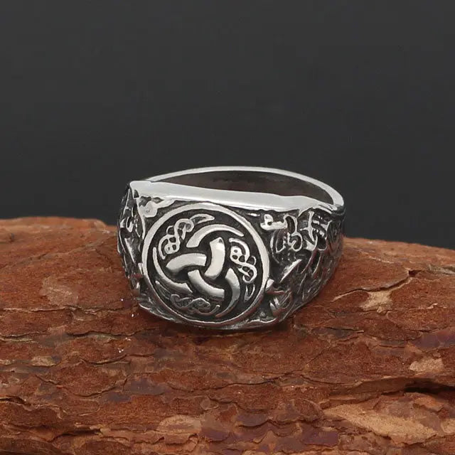 Triple Horn of Odin Ring - Viking Heritage Store