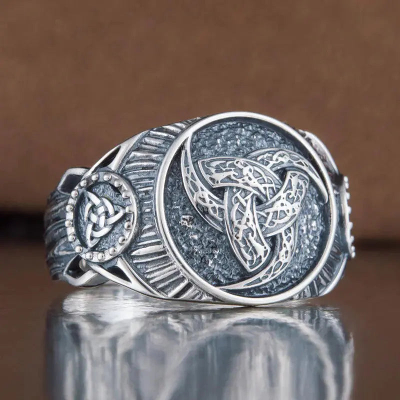 Triple Horn Ring (Silver) - Viking Heritage Store