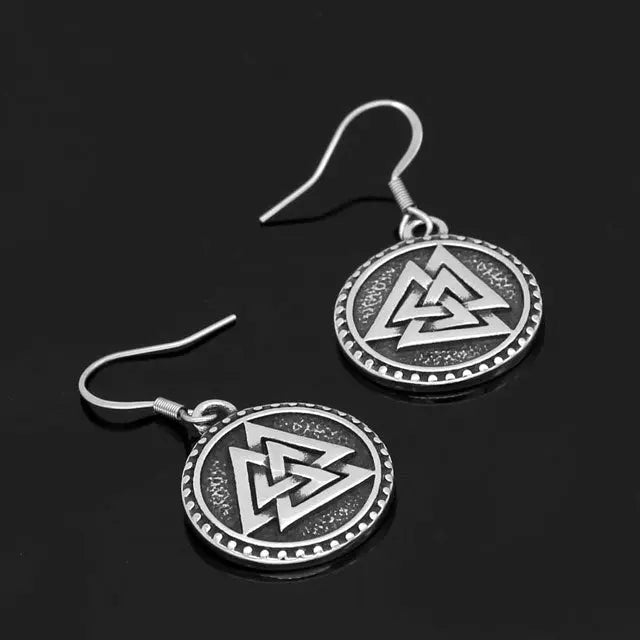 Valknut Earrings - Viking Heritage Store