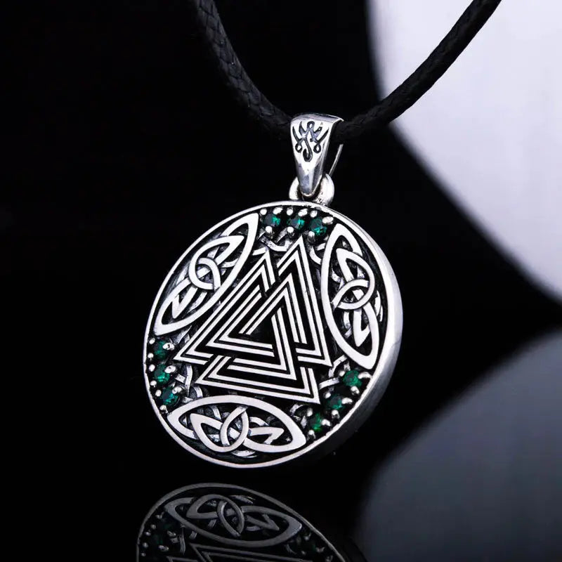 Valknut Necklace (Silver) - Viking Heritage Store