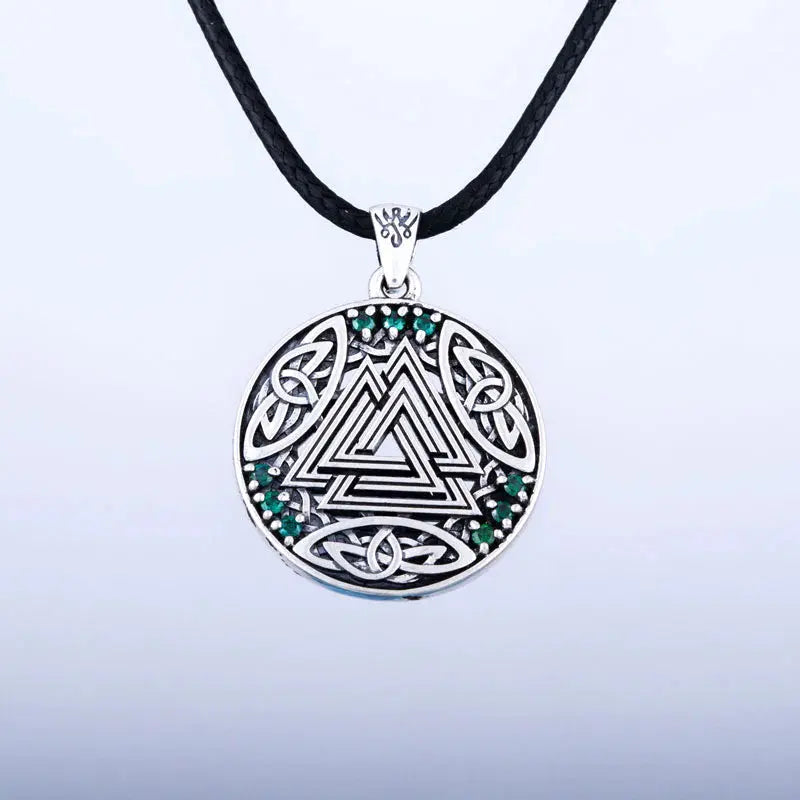 Valknut Necklace (Silver) - Viking Heritage Store