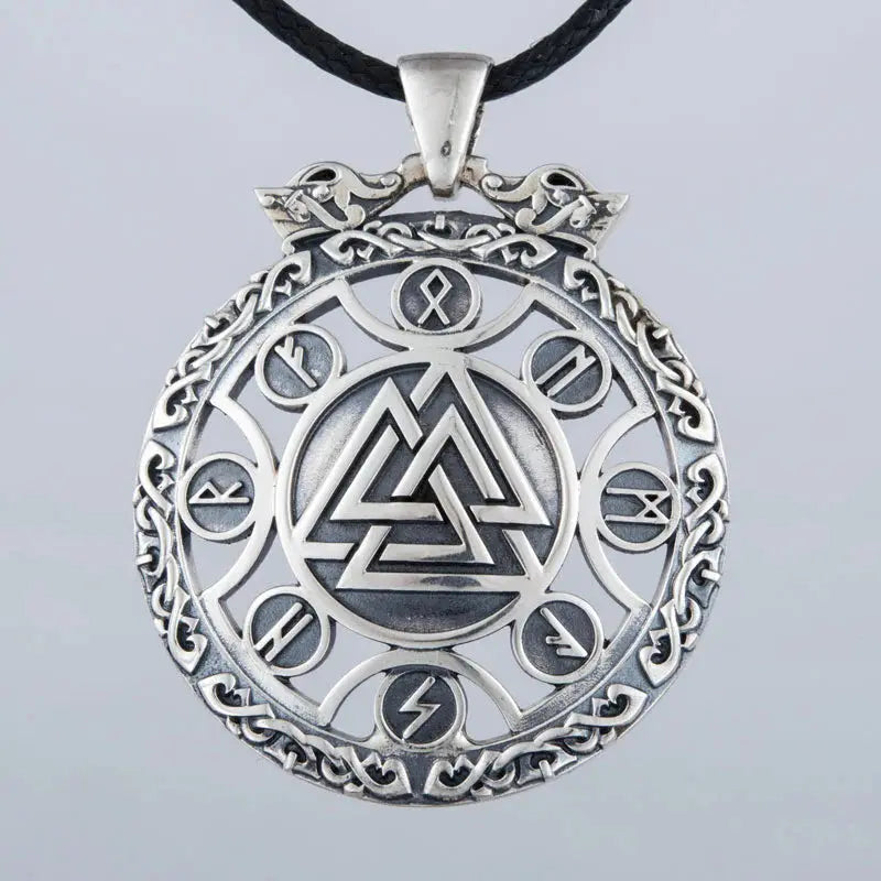 Valknut Necklace (Silver) - Viking Heritage Store
