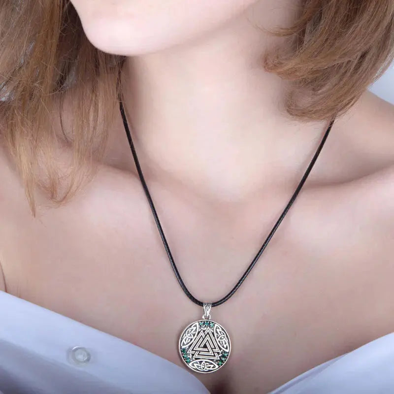 Valknut Necklace (Silver) - Viking Heritage Store