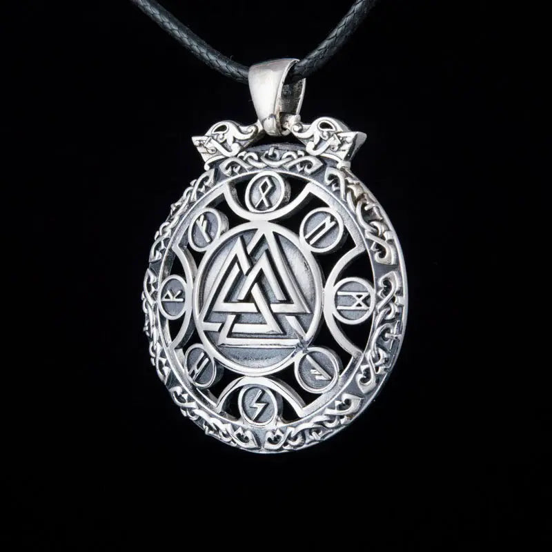Valknut Necklace (Silver) - Viking Heritage Store