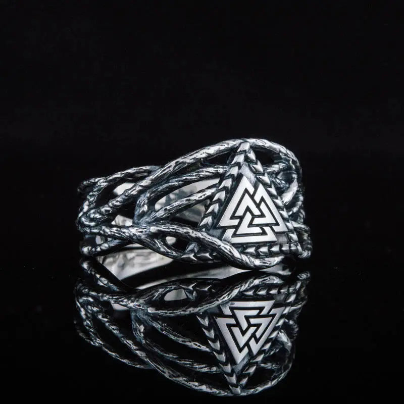 Valknut Ring (Silver) - Viking Heritage Store