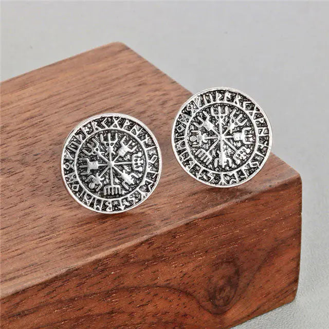Vegvisir Earrings - Viking Heritage Store