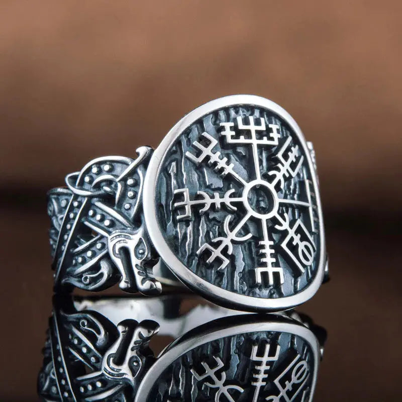 Vegvisir Ring (Silver) - Viking Heritage Store