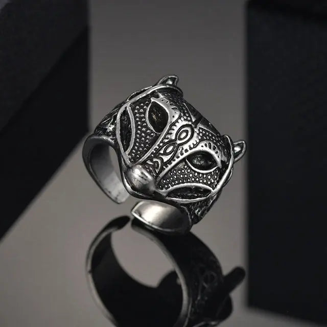 Wolf Head Ring - Viking Heritage Store