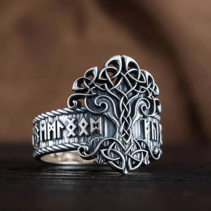 Yggdrasil Ring (Silver) - Viking Heritage Store