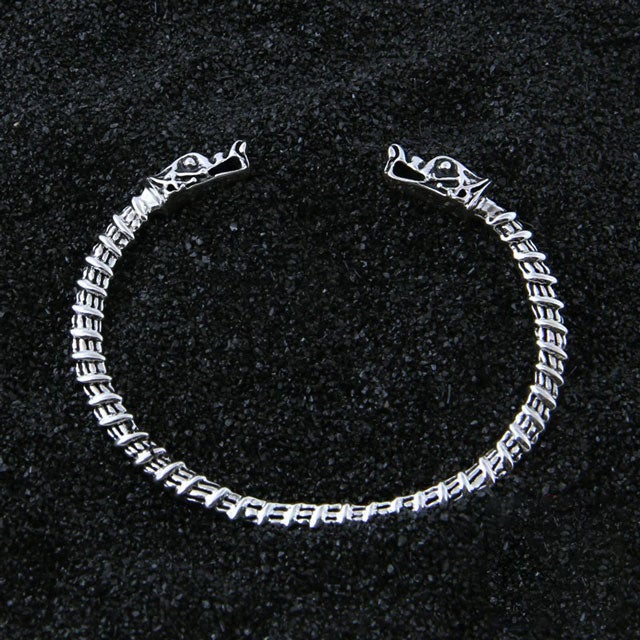 Silver Viking Torc Bracelet - Viking Heritage Store