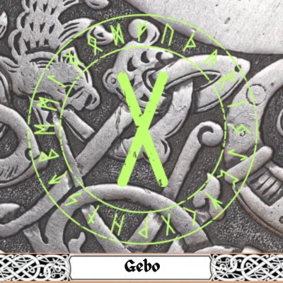 Gobo Rune Gebo Rune ᚷ - Meaning, Origin, and Spiritual Powers - Viking Heritage Store