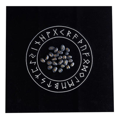 Set of 25 Engraved Viking Runic Stones