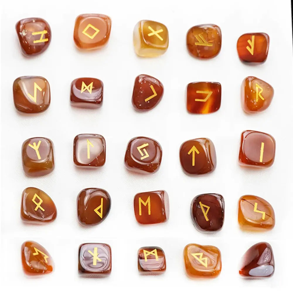 25 Viking Rune Stones Natural Healing Crystals - Viking Heritage Store