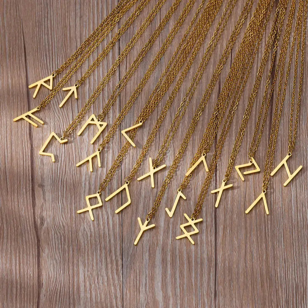 Elegant Women's Viking Rune Pendant Necklace - Viking Heritage Store