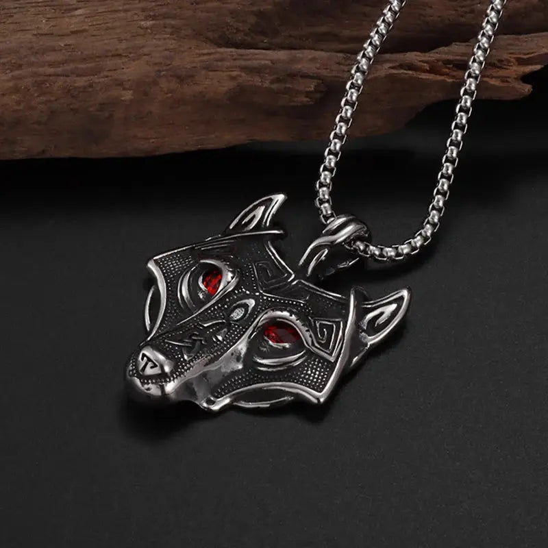 Men&#39;s Fenrir Viking Wolf Necklace