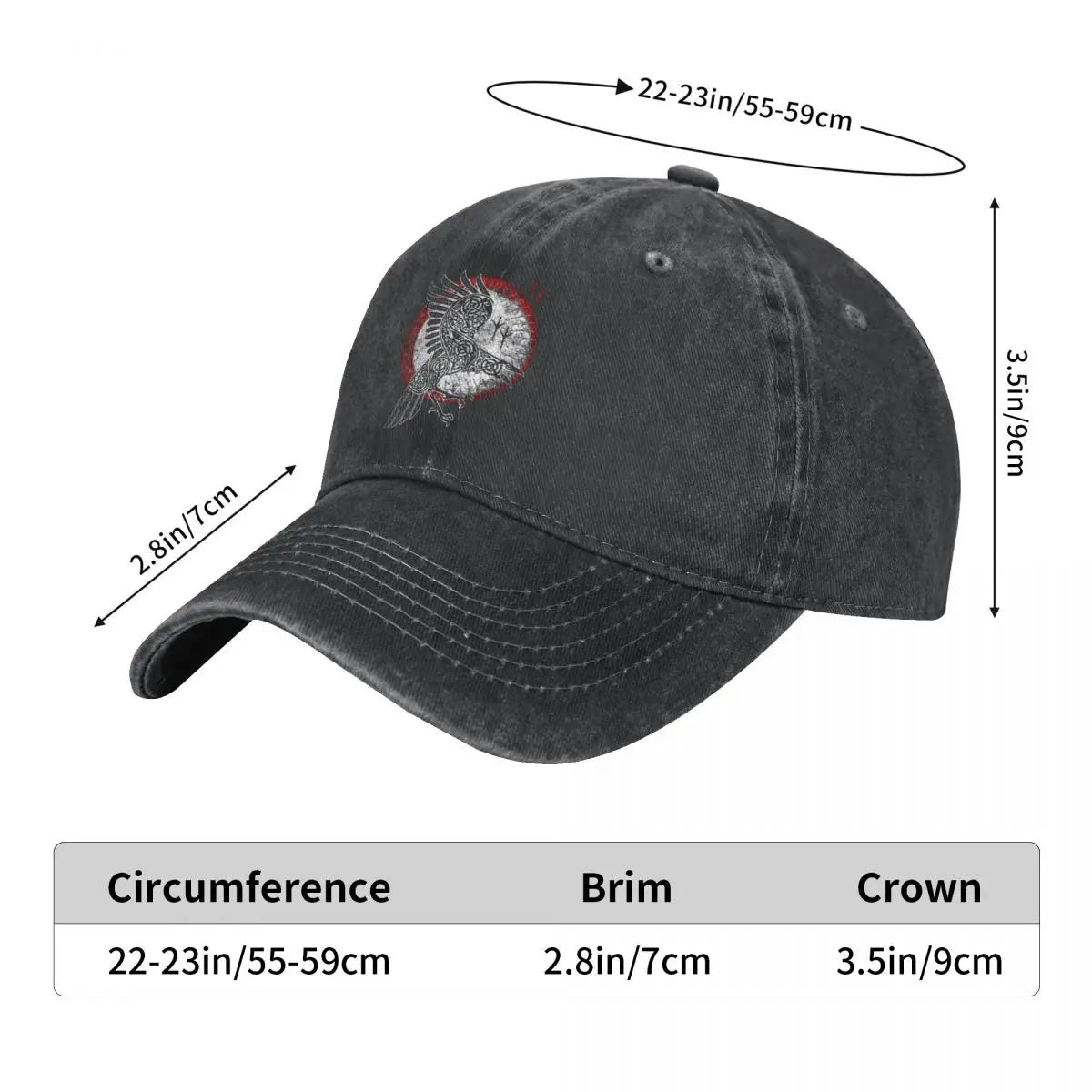 Gorro vikingo con cuervo nórdico