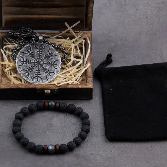 Antique Vegvisir Necklace - Viking Heritage Store