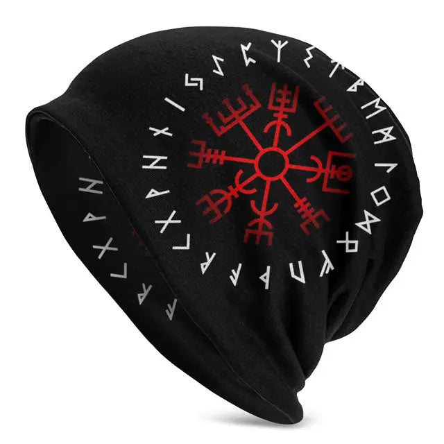 Black Vegvisir Beanie - Viking Heritage Store