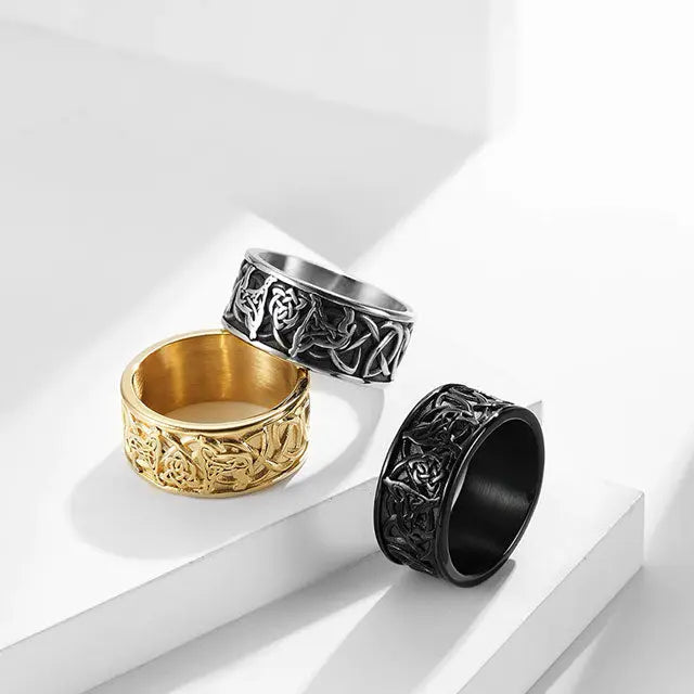 Celtic Wolf Rings for Men - Viking Heritage Store