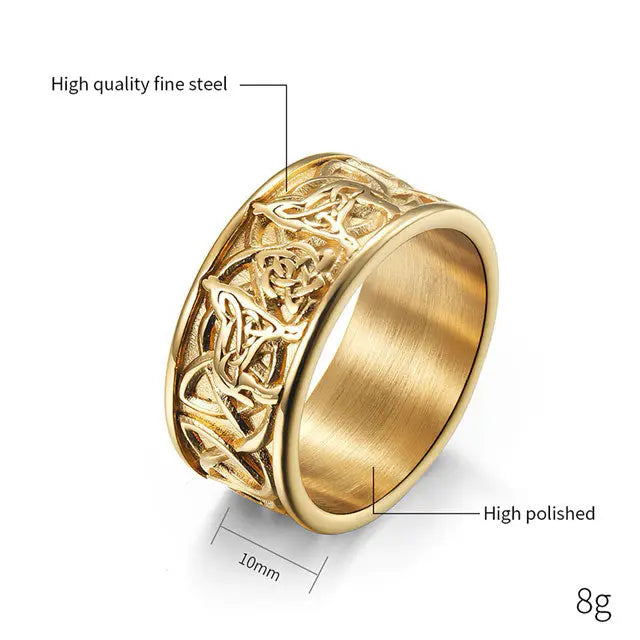 Celtic Wolf Rings for Men - Viking Heritage Store