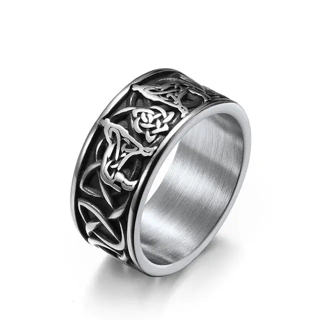 Celtic Wolf Rings for Men - Viking Heritage Store