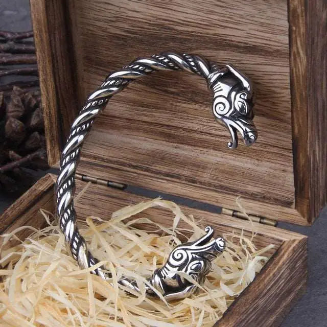 Dragon Torc Bracelet - Viking Heritage Store