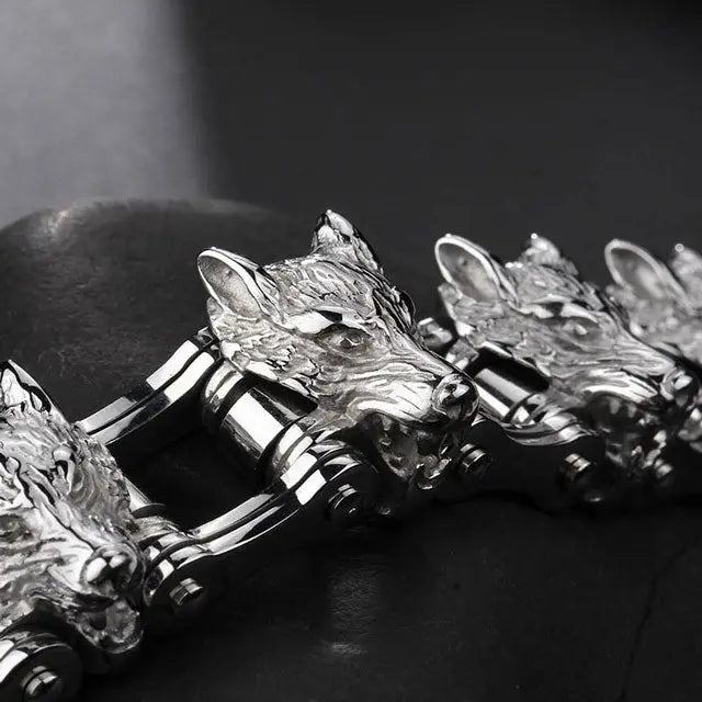 Fenrir Head Bracelet - Viking Heritage Store
