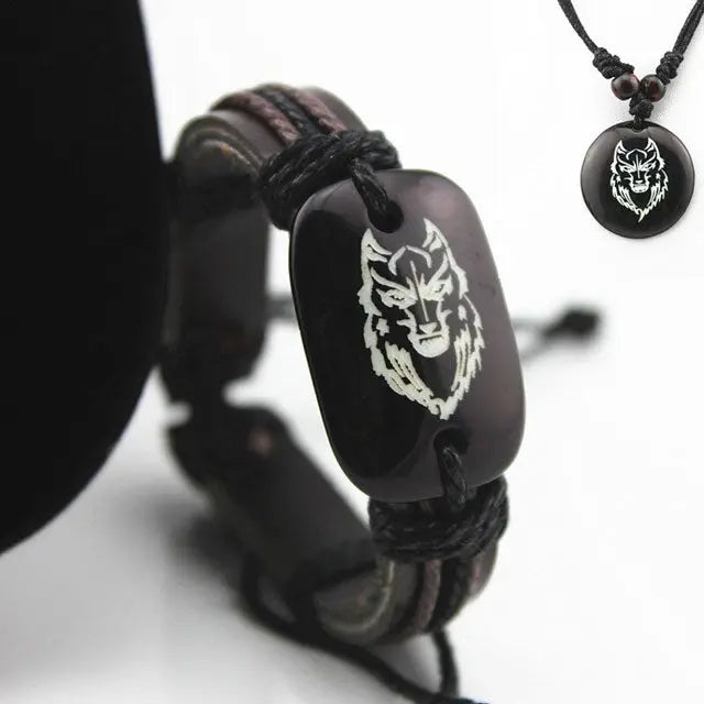 Fenrir Leather Bracelet - Viking Heritage Store