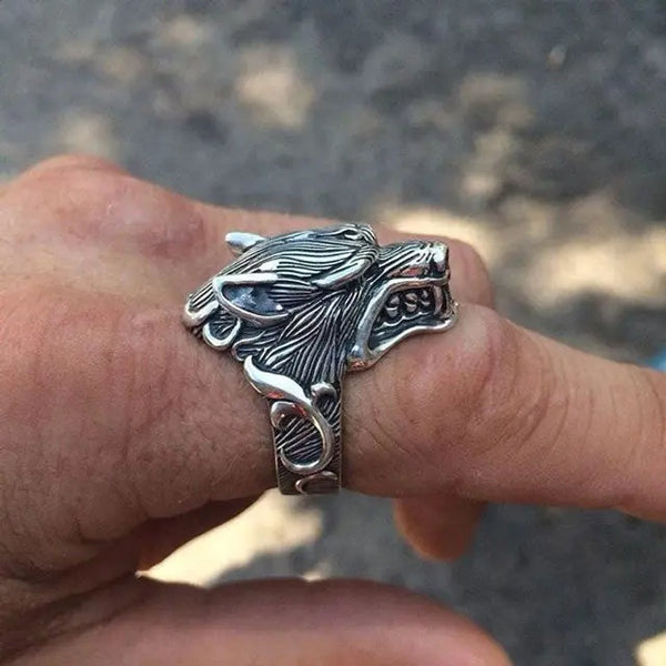Men Wolf Ring | Viking Heritage - Viking Heritage Store