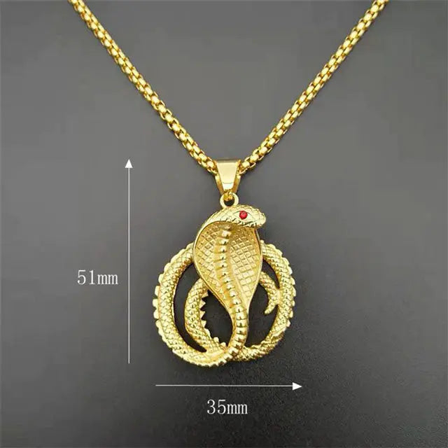 Gold Snake Necklace - Viking Heritage Store