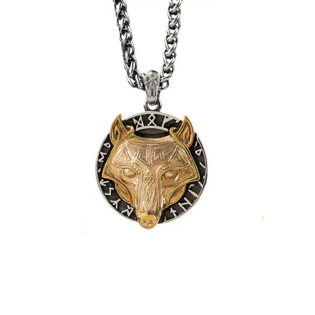 Gold Wolf Necklace - Viking Heritage Store