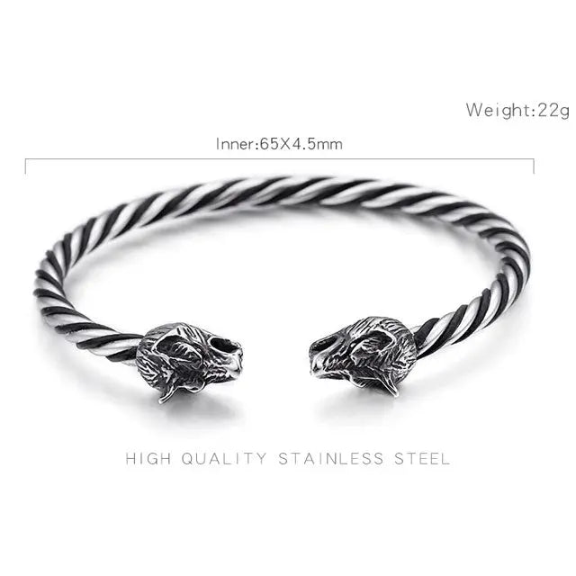 Hati and Skoll Bracelet - Viking Heritage Store