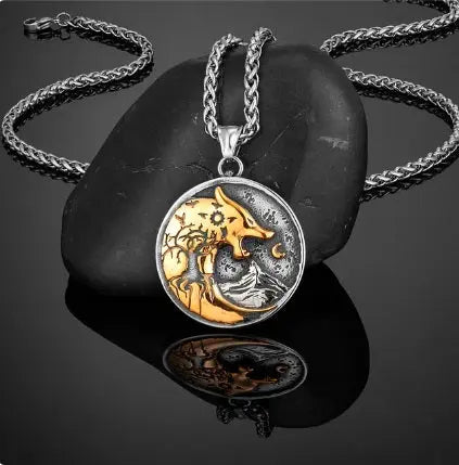 Hati and Skoll Necklace-Viking Heritage Store